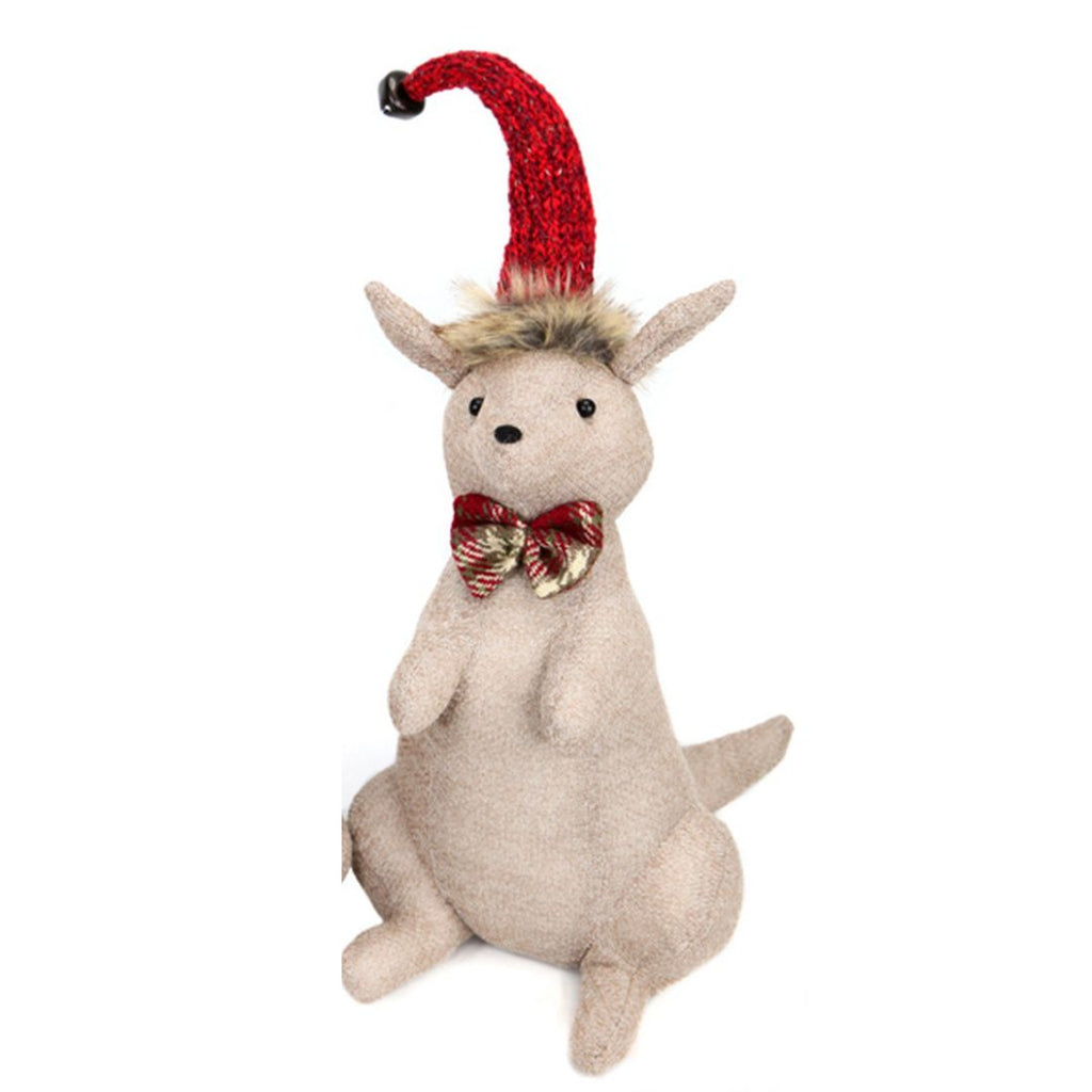 Twig and Feather kangaroo standing decoration with bowtie