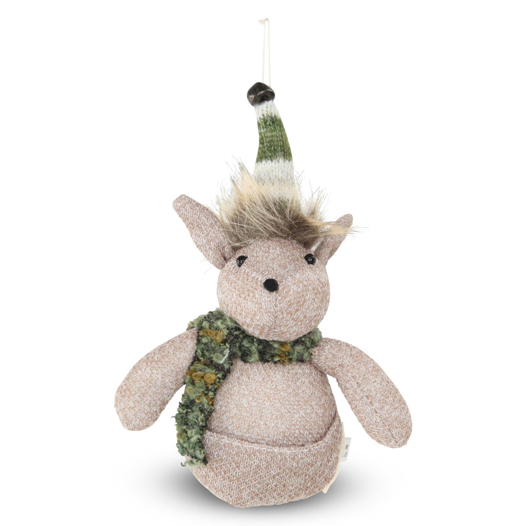 Kangaroo with Bell - Green - Hanging Decoration