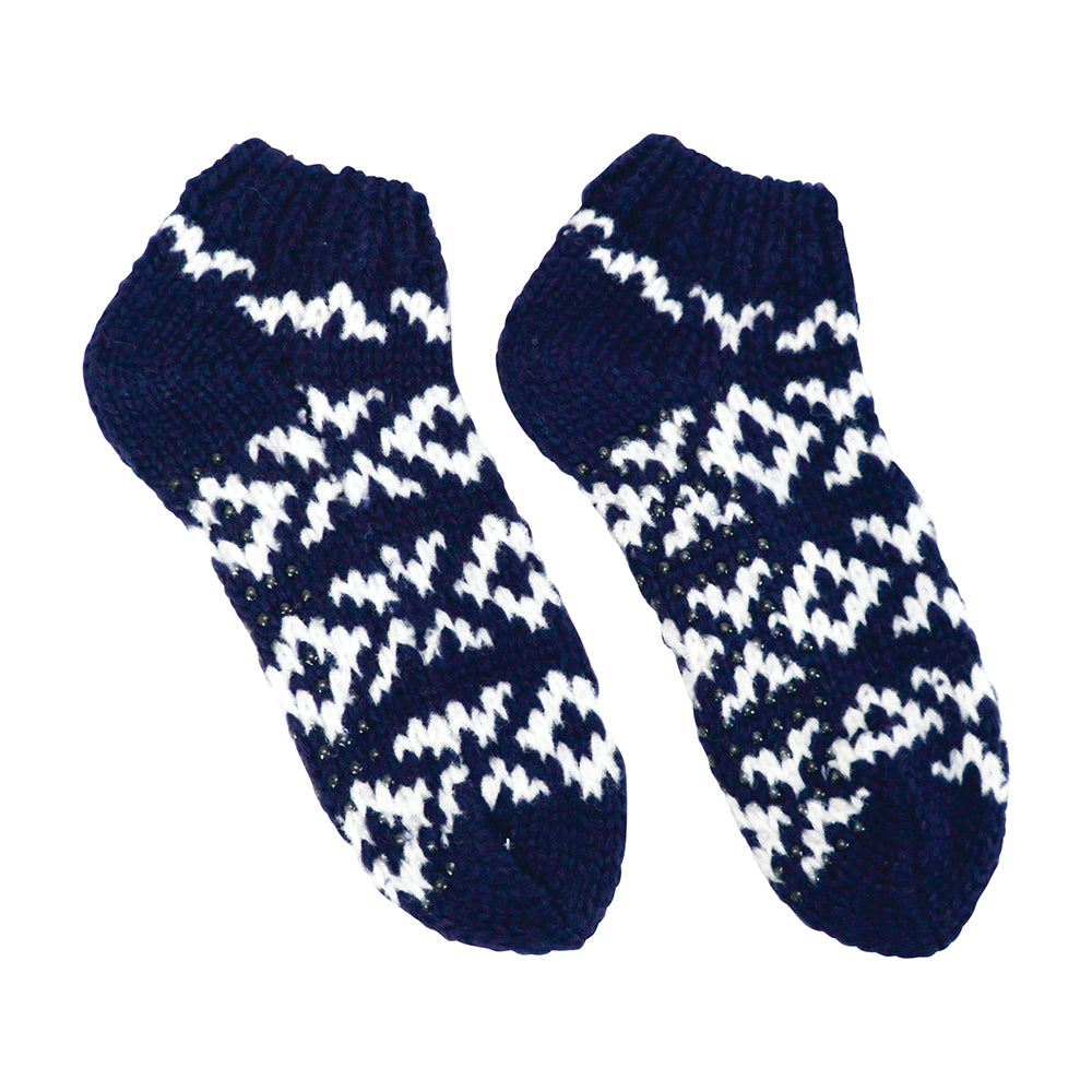 Twig-and-feather-slipper-socks-fair-isle-navy-blue