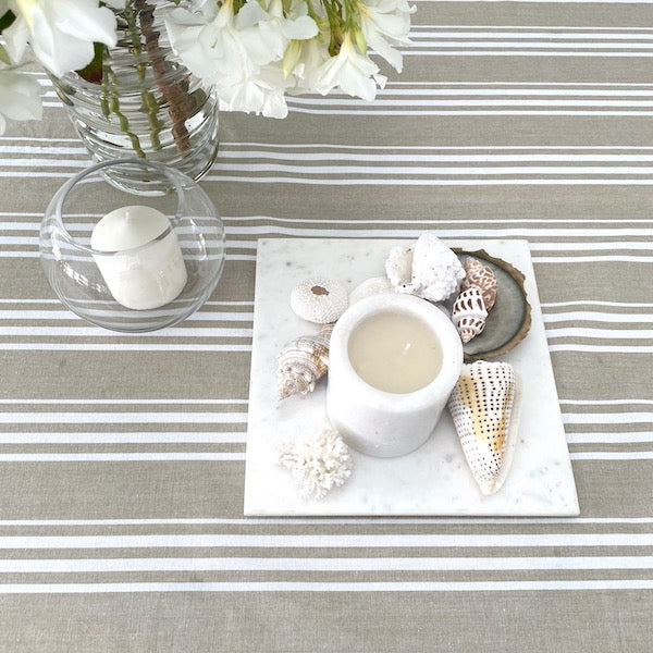 Armani Stripe tablecloth – Beige – 250cm x 150cm